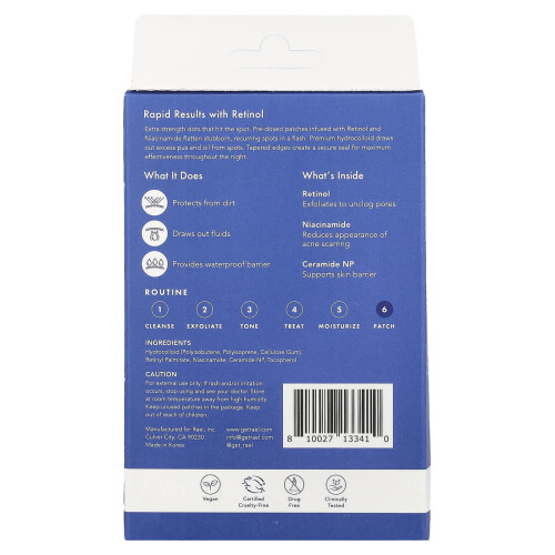 Rael, Miracle Patch, Advanced Strength Retinoli Spot Cover, 48 Patchs 1