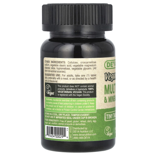 Deva, Vegan Multivitamin & Mineral Supplement, 90 Tablets 2