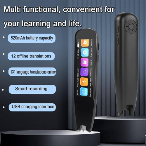Scan Reader Pen, OCR Digital Pen Reader, Text To Speech Reader Penna, Voice Translator Machine 131 Language Translator 1