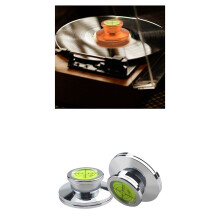 HiFi LP Vinyl Record Player Turntables Metal Disc Stabilizer Record Player Weight Clamp Black