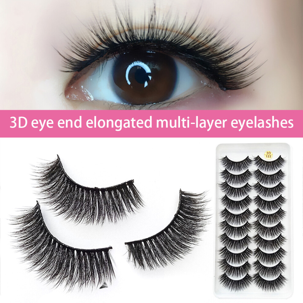 Penghui-Toys 3D Fluffy False Eyelashes, 10 Pairs Soft Diy Lashes