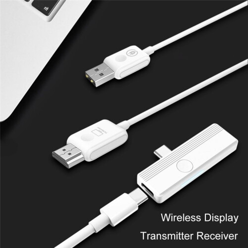 Type-C to -Compatible Wireless Transmit Display Adapter Wireless Transmitter Receiver Extender for  15 2
