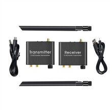 Drahtloser Audiosender und -Empfänger, 50 M, 5,8 G, Drahtloser Audioadapter mit 3,5 mm R/L-Konverter für TV-Box, DVD-PC
