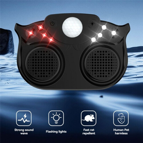 D215 Induction Mouse Repeller Flashing Ultrasonic Mouse Repeller Insect Repeller Portable Mouse Repeller White 2