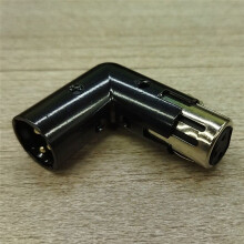 4Pcs 3Pin XLR Angle Adapter Adjustable Male to Female XLR 90 Degree Adapter 3-Pin Nickel Plating Connector for Audio