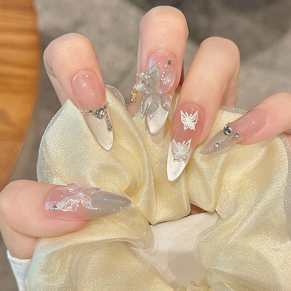 Reach-Tools (S) Pink Cat Eye Fake Nails, Resin, No Pressure