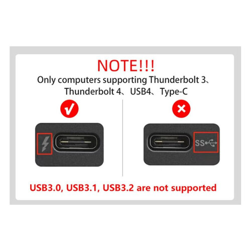 Per Laptop Dock da 3/4 GPU Compatibile con  A Scheda Video Grafica Esterna USB4 per Notebook con 40 Gbps(B) 2
