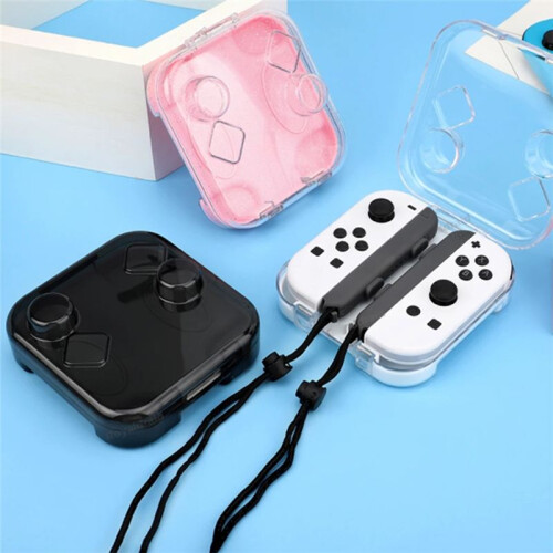 Transparent Storage Case for /OLED Joy-Cons Handle Storage Box Dust-Proof High-Permeability Handle Storage White 2