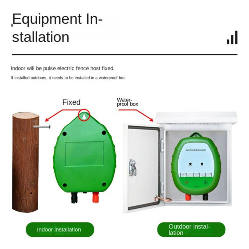 Electric Fence Controller Pulse Pig Cattle Sheep Farming Complete High Voltage Electronic Fence System EU Plug 2