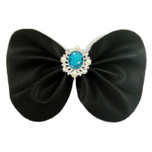 (Black) Bowknot Shoe Buckles for Men & Women