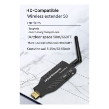 50M -Compatible Wireless Transmitter Receiver Camera Laptop PC to TV Mirror Adapter 1080P 60Hz Display Dongle