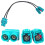 Antenna Adapter Cable Dual Fakra Plug Socket Connector Converter for   Radio Player  Unit 2