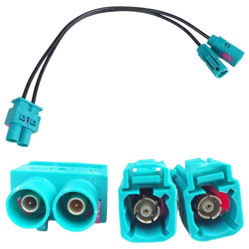 Antenna Adapter Cable Dual Fakra Plug Socket Connector Converter for   Radio Player  Unit 1