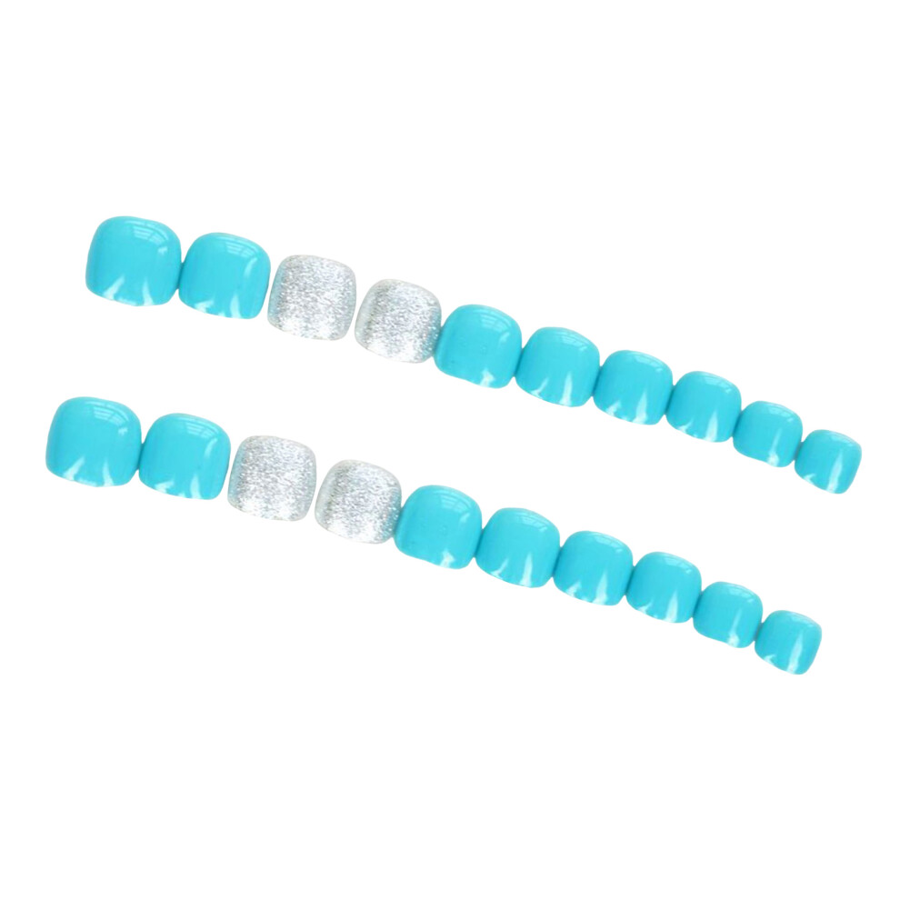 Dachuang Beauty 24Pcs Glitter Press-On Toenails For Holidays