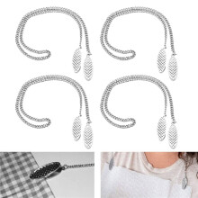 4 StüCke Servietten Kette Servietten Halter Servietten Klammern Kette Flexibler UmhäNgeriemen für Senioren, äLtere Erwachsene, Kinder