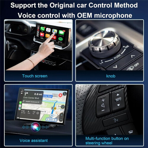 2 in 1 Wireless CarPlay Adapter Android Auto Wired to Wireless  Box Adapter for + Android+Car From 2016 2