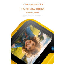 Waterdichte Kindercamera Onderwatercamera 3 Meter Waterdicht voor en Na Dubbele Camera Zwemmen Buiten, Geel