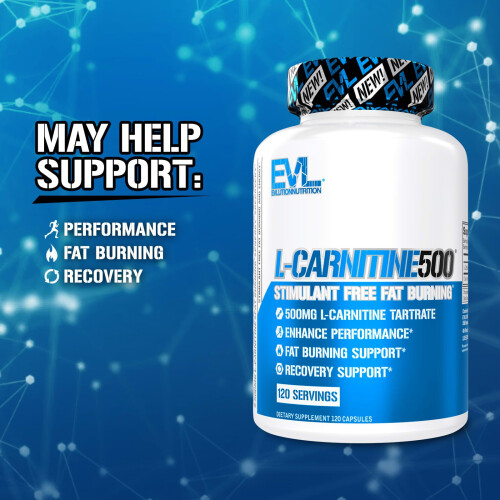 EVLution Nutrition, L-Carnitine500Æ, 500 mg, 120 Capsuler 2