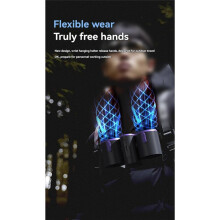 Turbo Jet Fan Double-Headed Waist-Mounted Fan Power Bank with Light for Outdoor Camping Traveling Work,Gray &