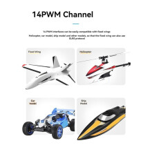 Für BETAFPV SuperP Diversity Receiver ELRS 2,4 GHz RX 14CH mit 2 Antennen, Dual-Empfang für RC FPV Flugzeuge, Boote, Drohnen