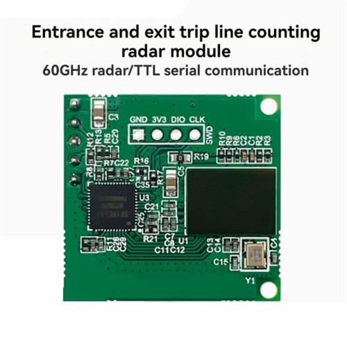 LD6001C 60GHz MmWave  Sensor+CH340 Board Passenger Flow Statistics Sensor Module Entranc/Exit Human Presence Sensor 1