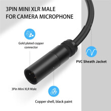 Câble Adaptateur Convertisseur Audio XLR Mâle Vers 1/8 TRS Femelle pour Caméras, Microphones Sans Fil