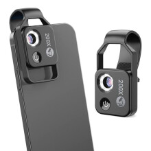 200X Magnification Microscope Lens Mobile LED Light Micro-Type Pocket Macro Lens for Ios Android All Smartphones,White