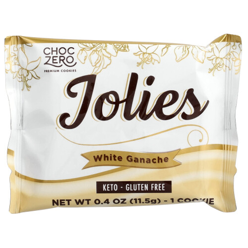 ChocZero, Jolies Cookies, White Ganache, 20 Πακέτα, 0.4 oz (11.5 g) Κάθε 2