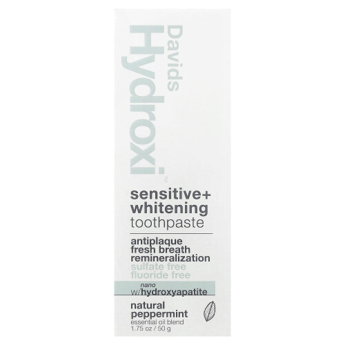 Δαβίδ Natural Toothpaste, Premium Toothpaste, Σενσιτιβ + Whitening, Natural Peppermint, 1.75 oz (50 g) 1