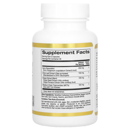 California Gold Nutrition, Longevity Boost, 60 Veggie Capsules 1