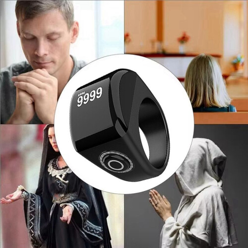Prayer Counter Clear Display  Finger Counter Reminder Ringtone Electronic Counter 18mm 2