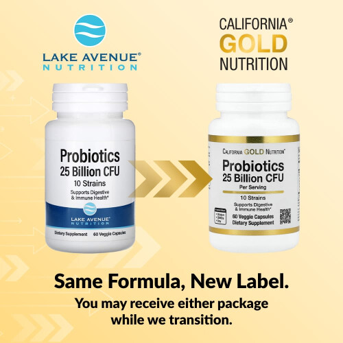 Probiotics 10 Strain Blend 25 Billion CFU 60 Veggie Capsules 2