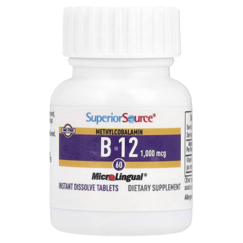 Superior Source, Methylcobalamin B-12, 1.000 mcg, 60 MicroLingual Instant Dissolve Tablets 2