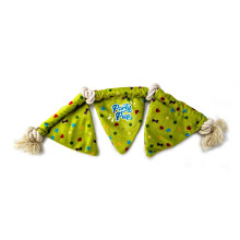 HugglePets Party Pup Bunting Crinkle Dog Toy - Lime