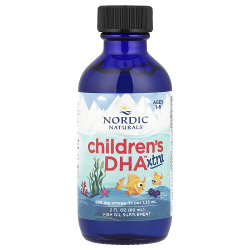 Nordic Naturals Νορδική Φύση, Παιδική ΔΗΑ Extra, Ηλικίες 1-6, Φράουλα Πουντς, 880 mg, 2 fl oz (60 ml) 2