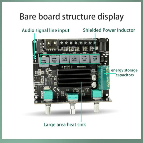 XY-E100H2.1 Channel  Audio Amplifier Board Module TPA3116 50Wx2+100W Subwoofer Multi-Function Module 2