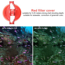 Dive Filter for X3 Dive Case, Color Correction in Scuba Diving, Snorkeling and Underwater Photos Videos, Red
