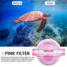 Dive Filter for X3 Waterproof Case, Red++ Filters Enhances Colors for Underwater Video Photography