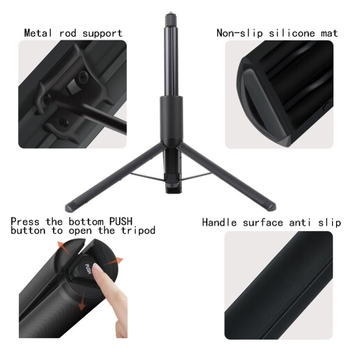 Tripé ExtensíVel de Selfie Stick de 48 Polegadas para  ONE X2 X3  para  Hero 12 11 10 9 8 7 6 5 Max para  Action 4 3 2 2