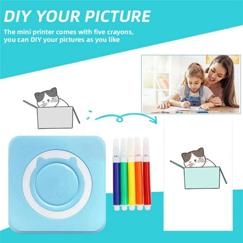 Labelprinter Thermische Draagbare Printer Inktloos Stickerpapier Draadloze Draagbare Printer 2