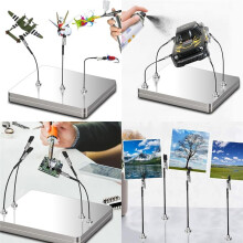 Helping Hands the Bendable-Crocodile Clip is Magnetic.Third Hand Tool for Soldering,Model Painting,PCB Holder. (Silver)