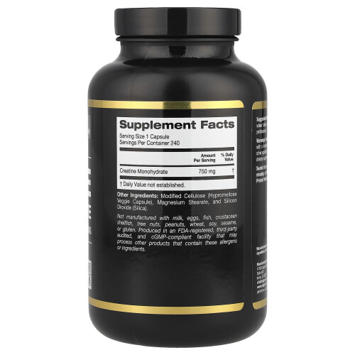 Καλιφόρνια Gold Nutrition, Sport, Κρεατίνη, 240 Βοτάνια Φιάλες 1