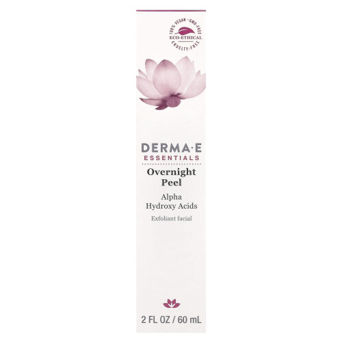 DERMA E, Essentials, Nočná Peel, 2 fl oz (60 ml) 1