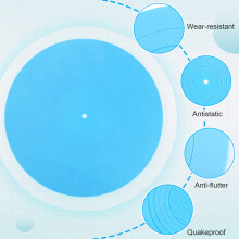 295mm Silicone Turntable Mat Anti-Vibration Slipmat Record Mat for LP Vinyl Record Player Audio Replacement Accessory D