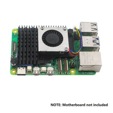 Pour Raspberry Pi 5 Refroidisseur Actif avec Ventilateur de Refroidissement Rapide Radiateur de Dissipateur Thermique en MéTal
