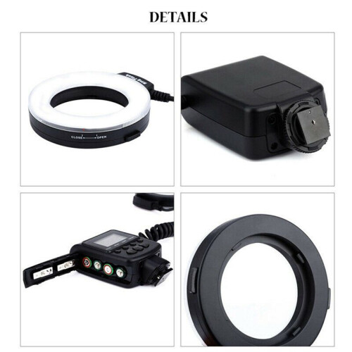 Macro LED Ring Flash Light Kit with 8 Adapter Ring for      DSLR Camera Flash 2