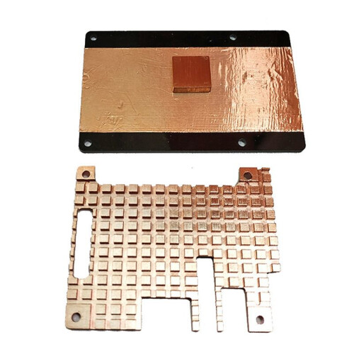 For Raspberry Pi 3B Pure Copper Heatsink Protective Case Passive Cooling Protective Shell Metal Enclosure for RPi 3B 1