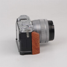 For XM5 L-Type Camera Wooden Handle Arca Swiss Quick Release L Plate Compatible Tripod Mount Silver