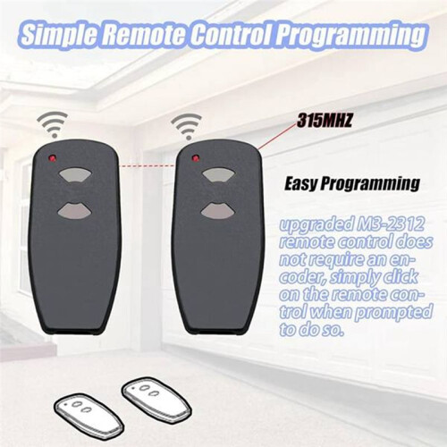 5 Télécommandes de Garage M3-2312 pour Télécommande Marantec 315 MHz, Télécommande de Porte de Garage à 2 Clés 2