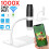 1000X WiFi USB Digital Microscope 4.3inch Screen Electronic 1080P Soldering Coin Microscope with 8 LED Light White 3